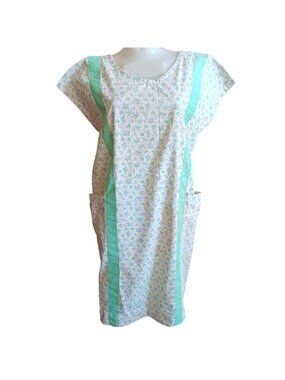 True Vintage Dress 30's Depression House Floral Print Cotton Handmade Chore Wife